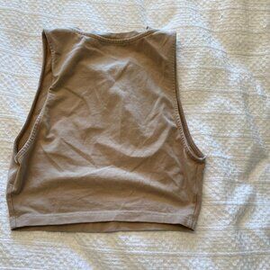 Beige crop top